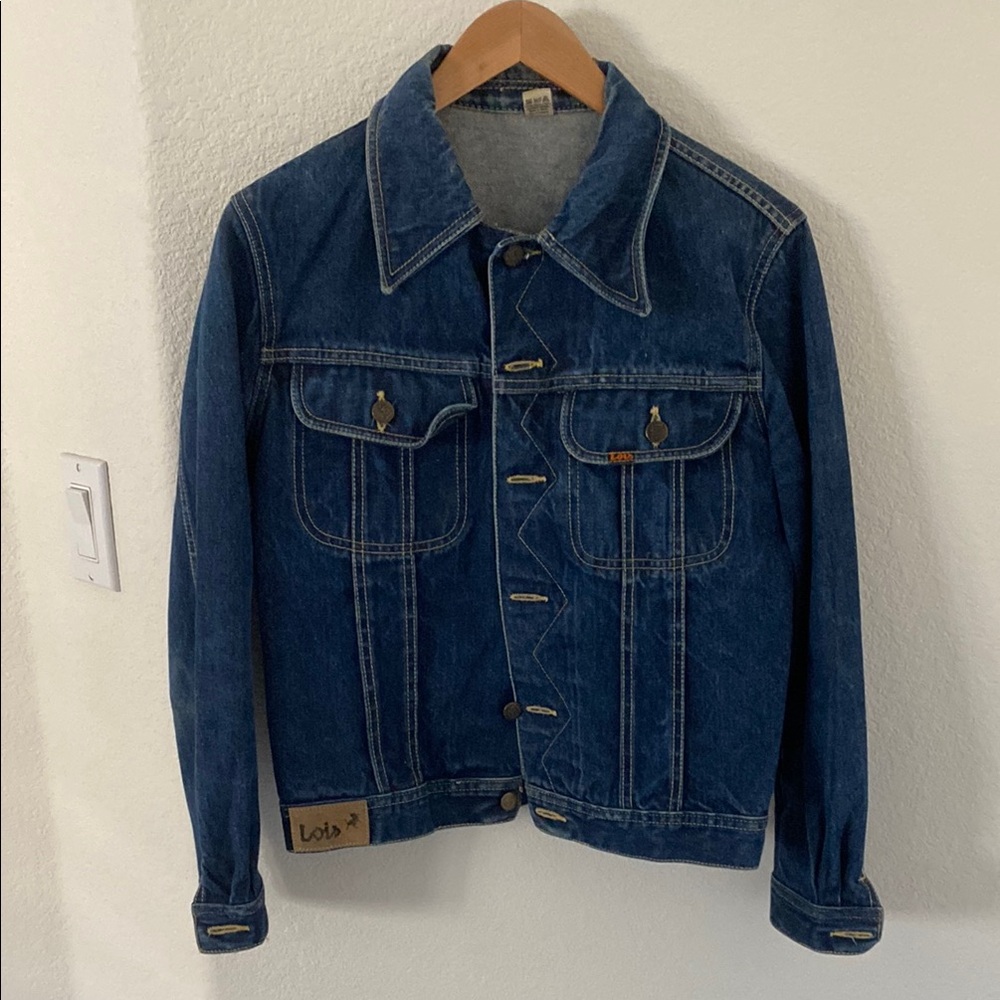 Blue Trucker Jean Jacket with Pointed Collar